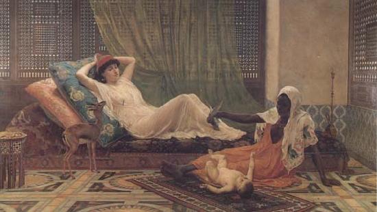 Frederick Goodall A New Light in the Harem (mk32) oil painting image